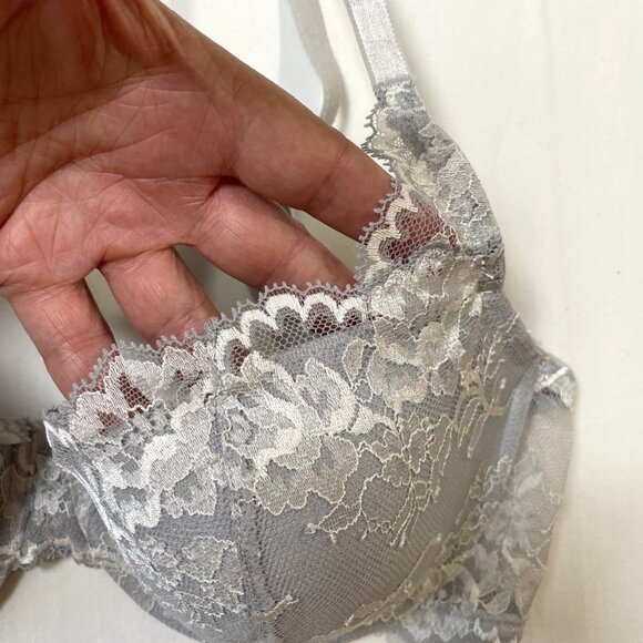 Natori Devotion Contour Undewire Padded Bra 34DD Mink White Lace - Picture 3 of 13